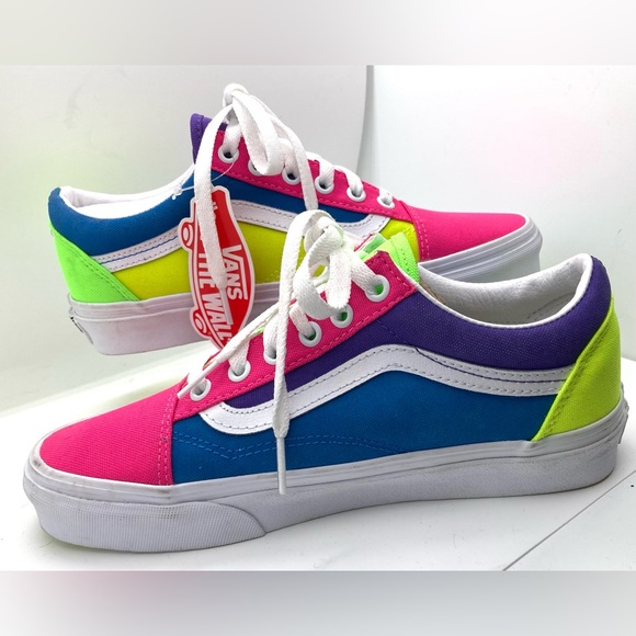 VANS - Old Skool Neon Color Block - W7.5 NEW! - Picture 3 of 8
